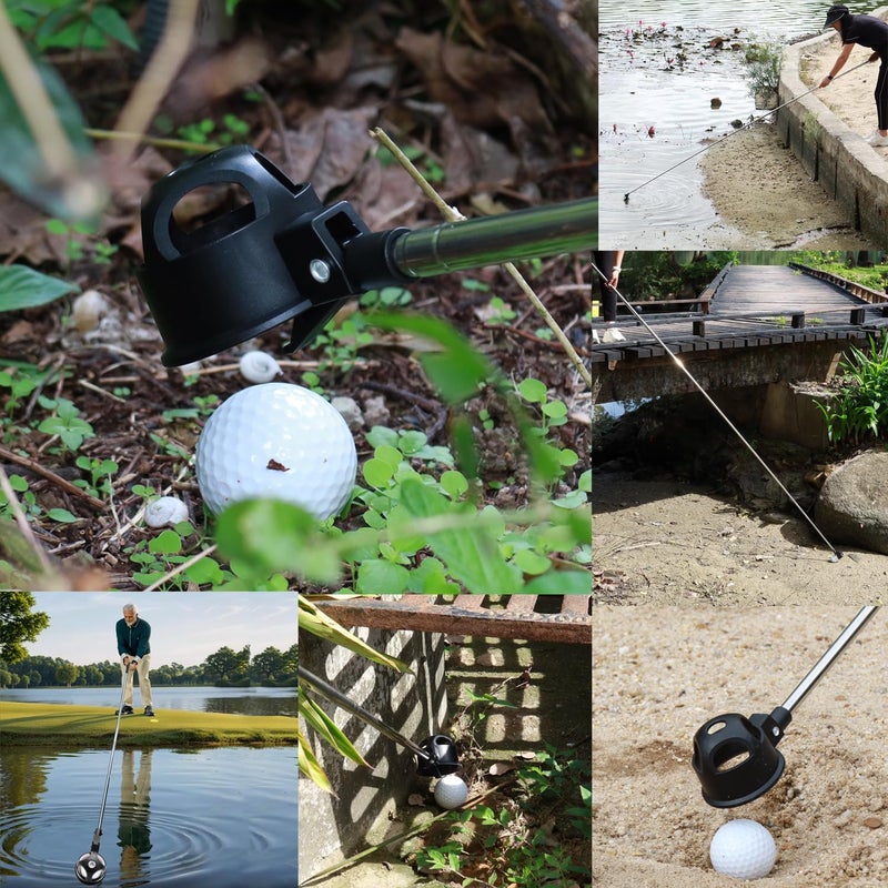 VIMPSEY 9Ft/12Ft/16.3Ft/20Ft Golf Ball Retriever for Water Telescopic, Stainless Steel Ball Retriever Tool Golf Ball Grabber - Image 5